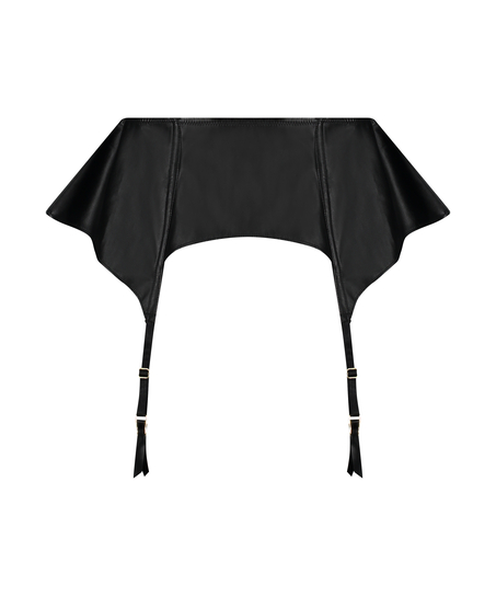 Private hofteholder læder-look, Sort