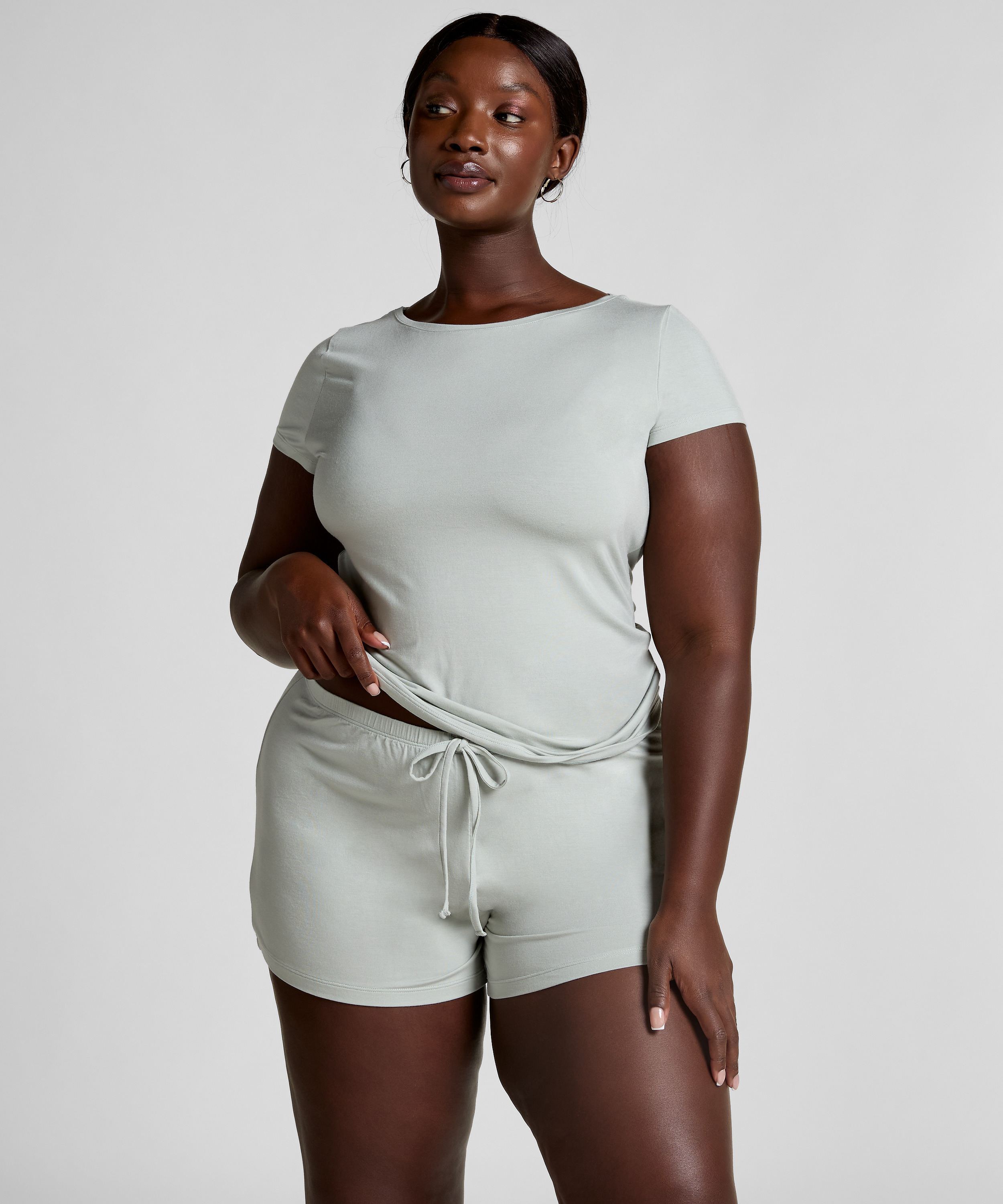 Pyjamassæt i jersey, Grå, main