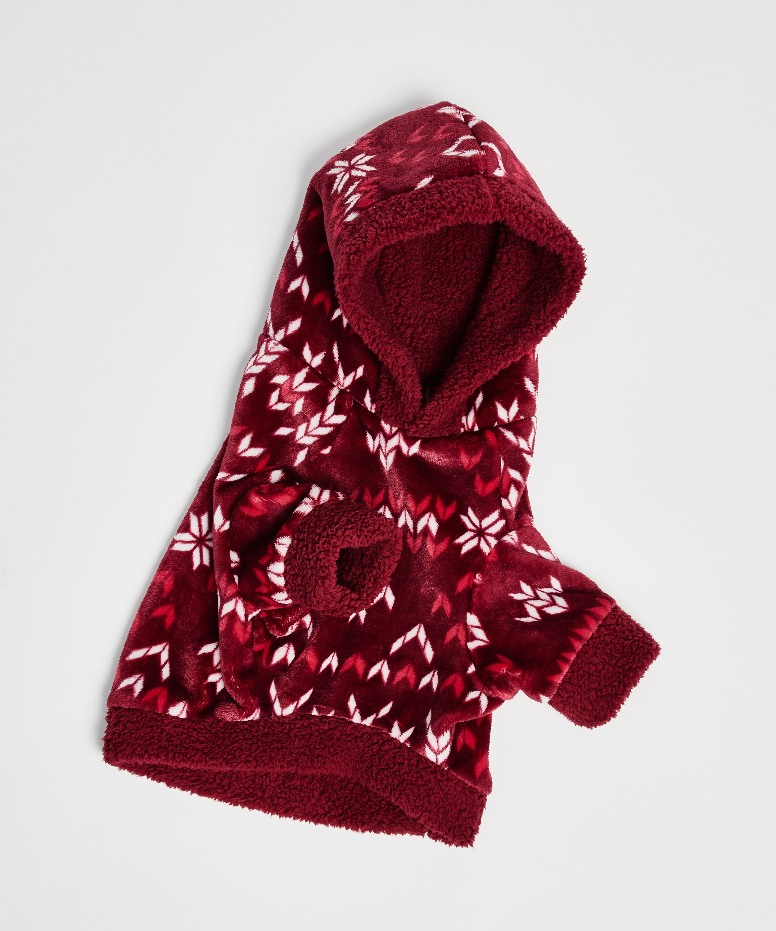 Fleece hunde-onesie, R&oslash;d, main