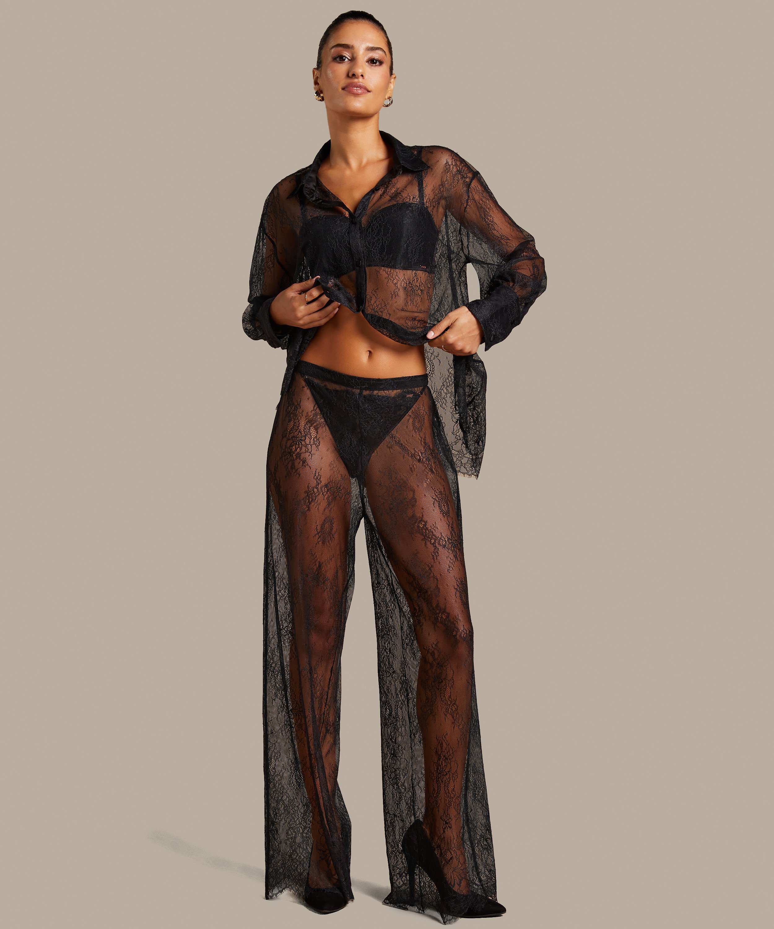 Bukser Lace Camille, sort, main