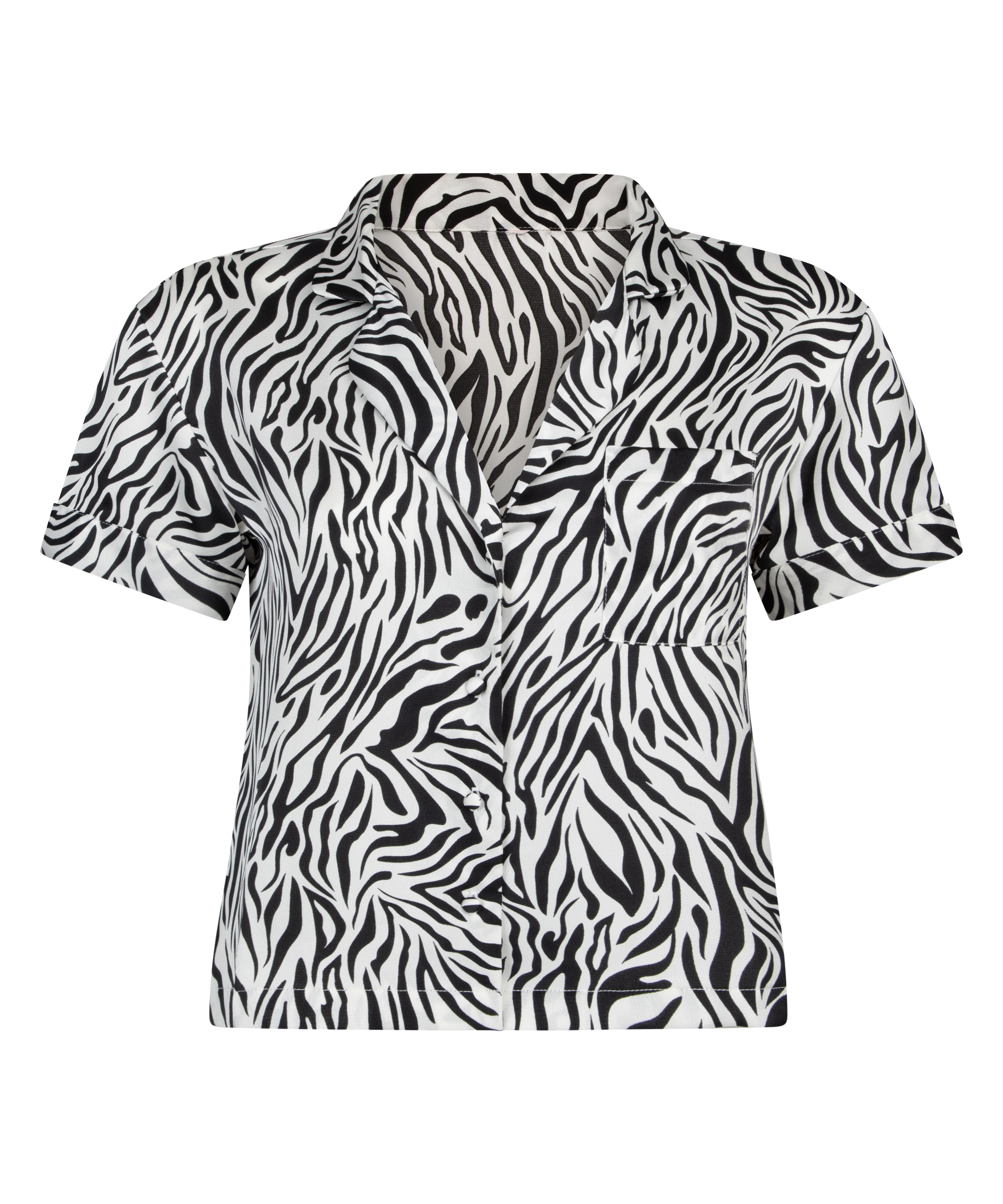 Kort&aelig;rmet satinjakke, Hvid, main