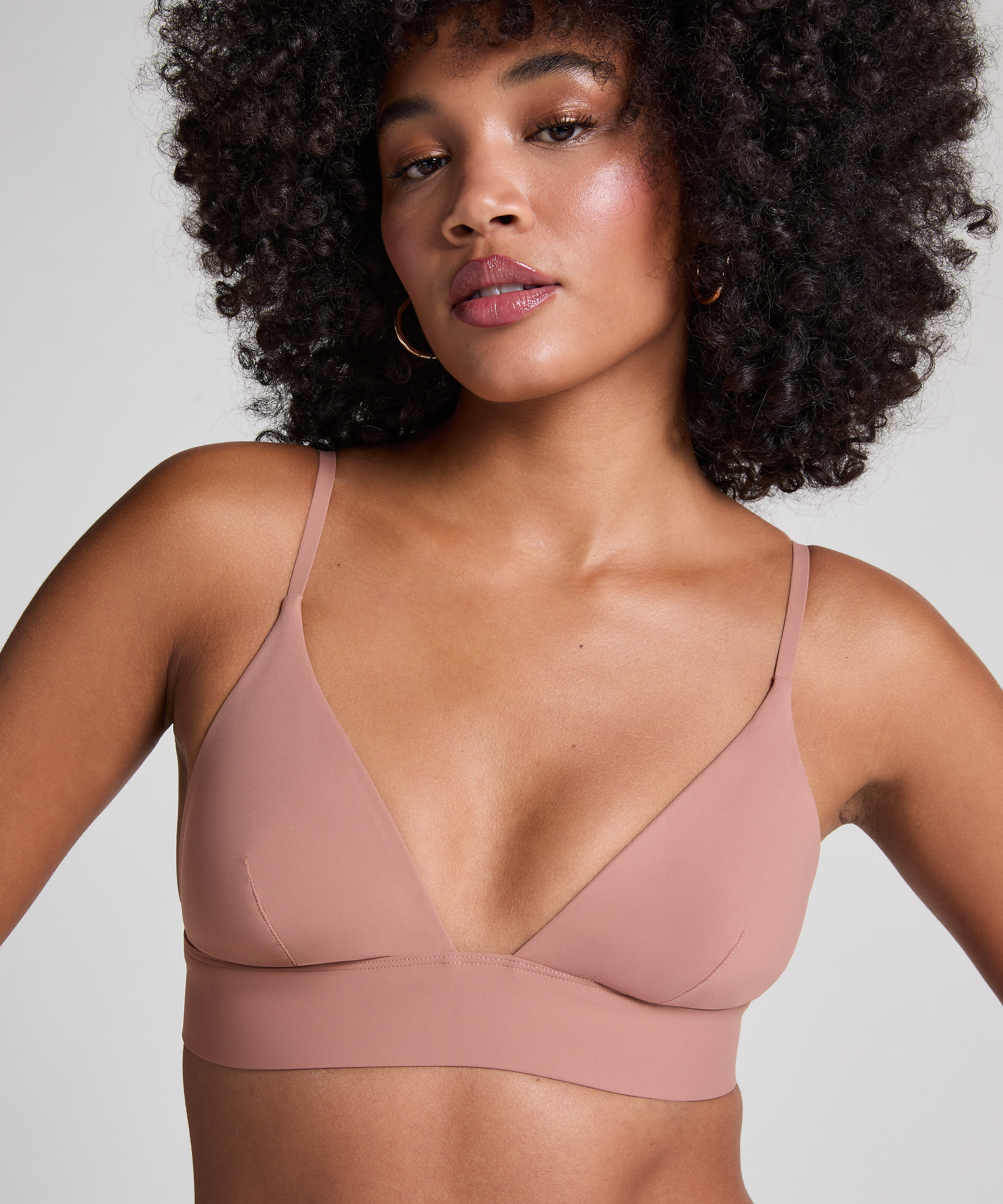 Smooth Triangle Bralette, Brun, main