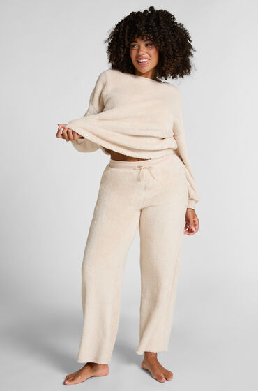 Hunkemöller Bukser i blød fleece Beige