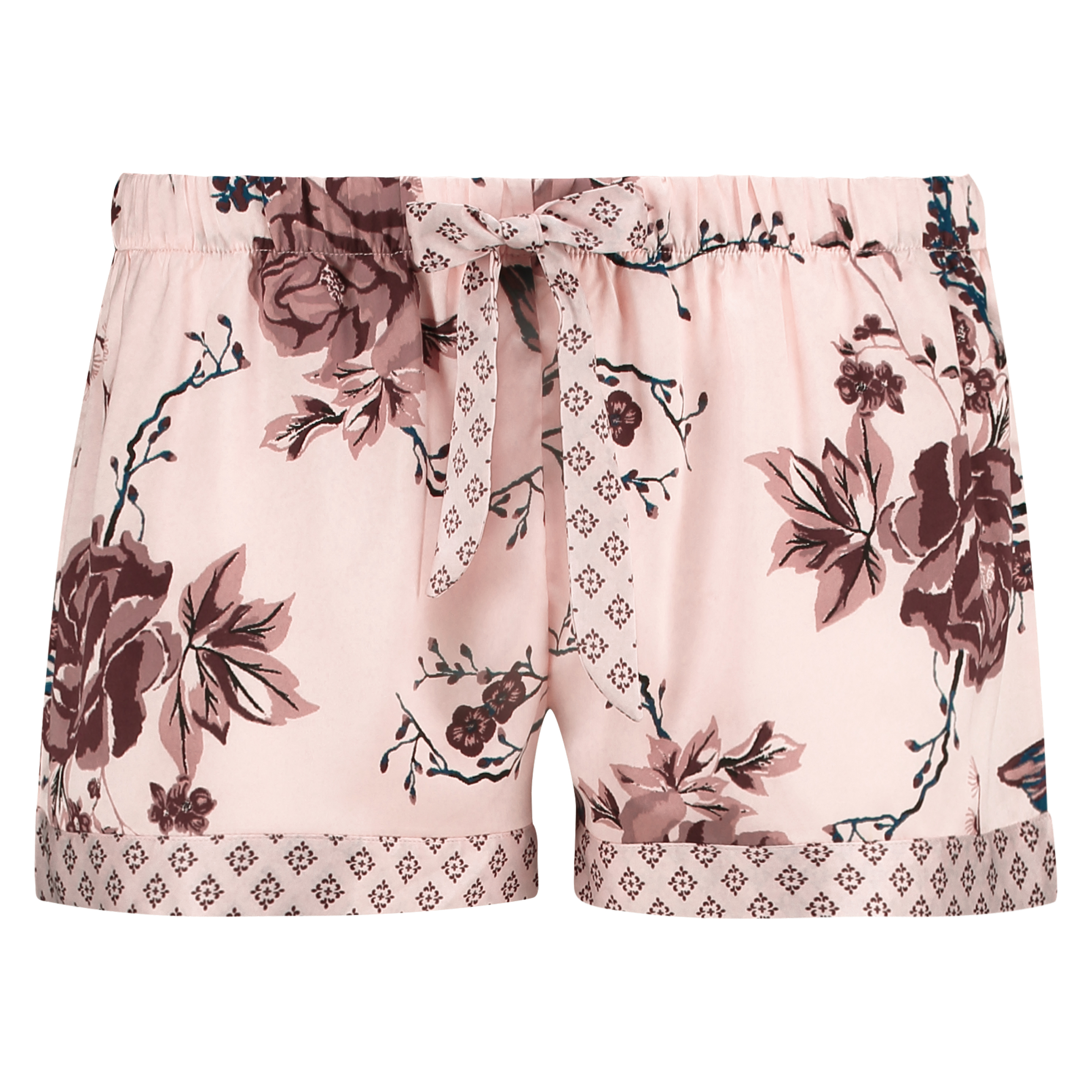 Satin Lace pyjamasshorts, Lyser&oslash;d, main