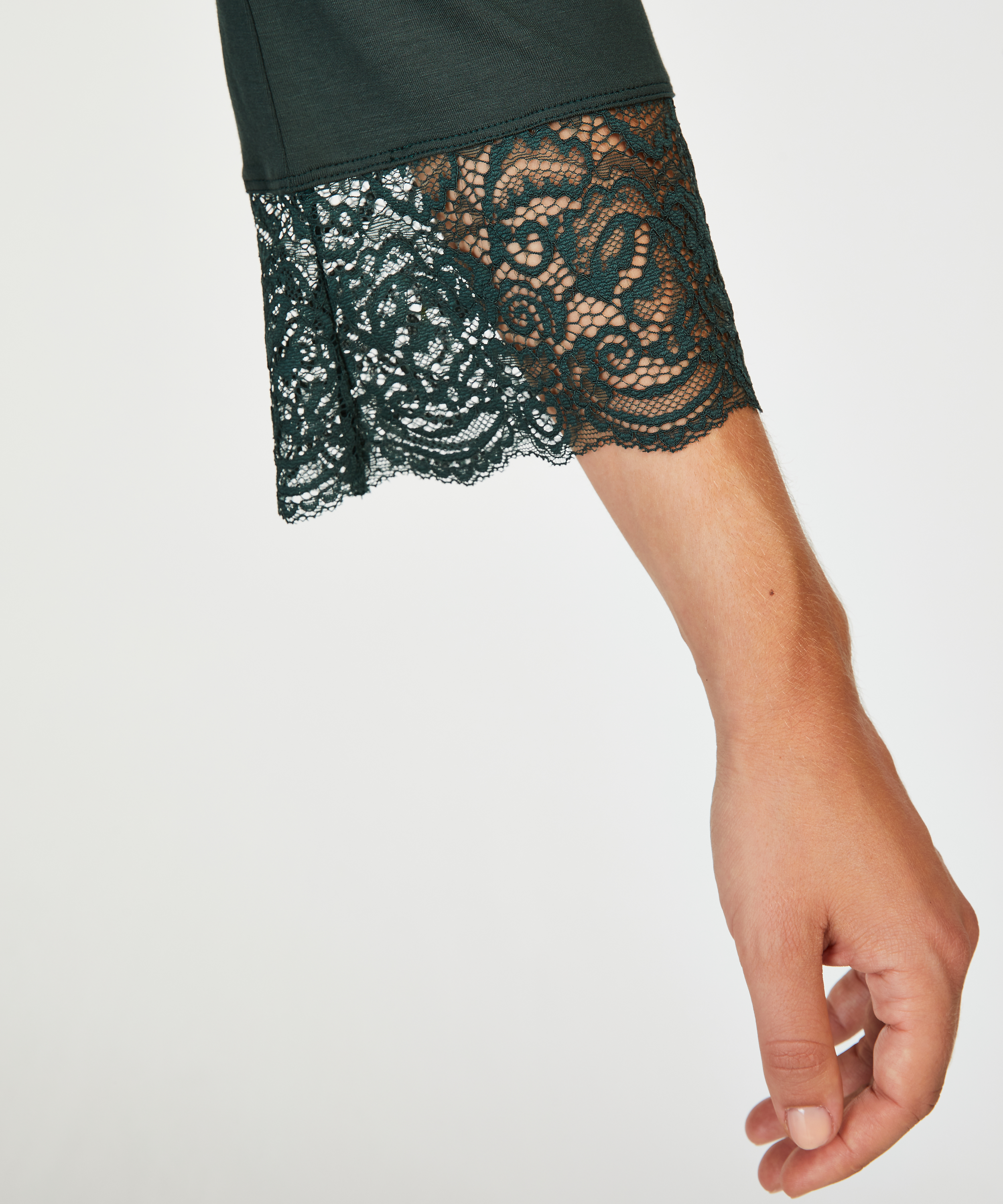 Vera blondekimono, gr&oslash;n, main