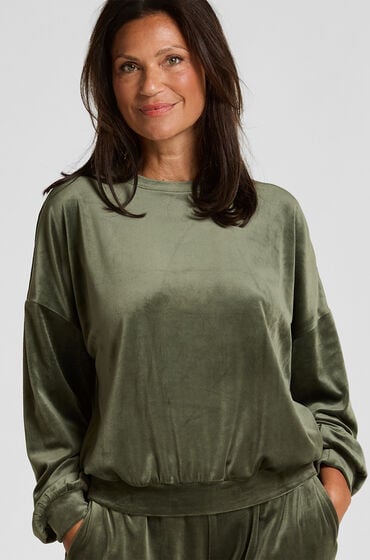 Hunkemöller Velourtop grøn