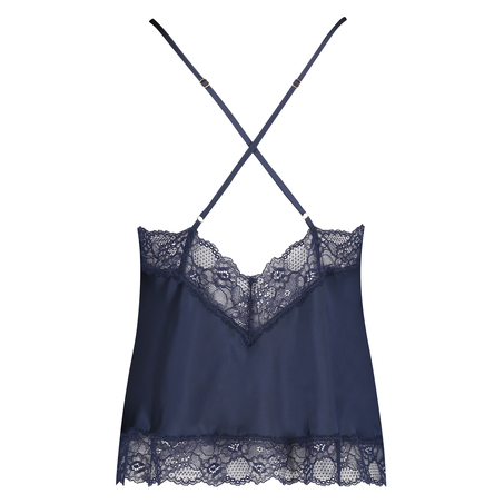 Camitop Satin Lace, Blå