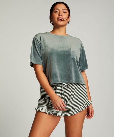 Top fløjl Pocket, Grøn