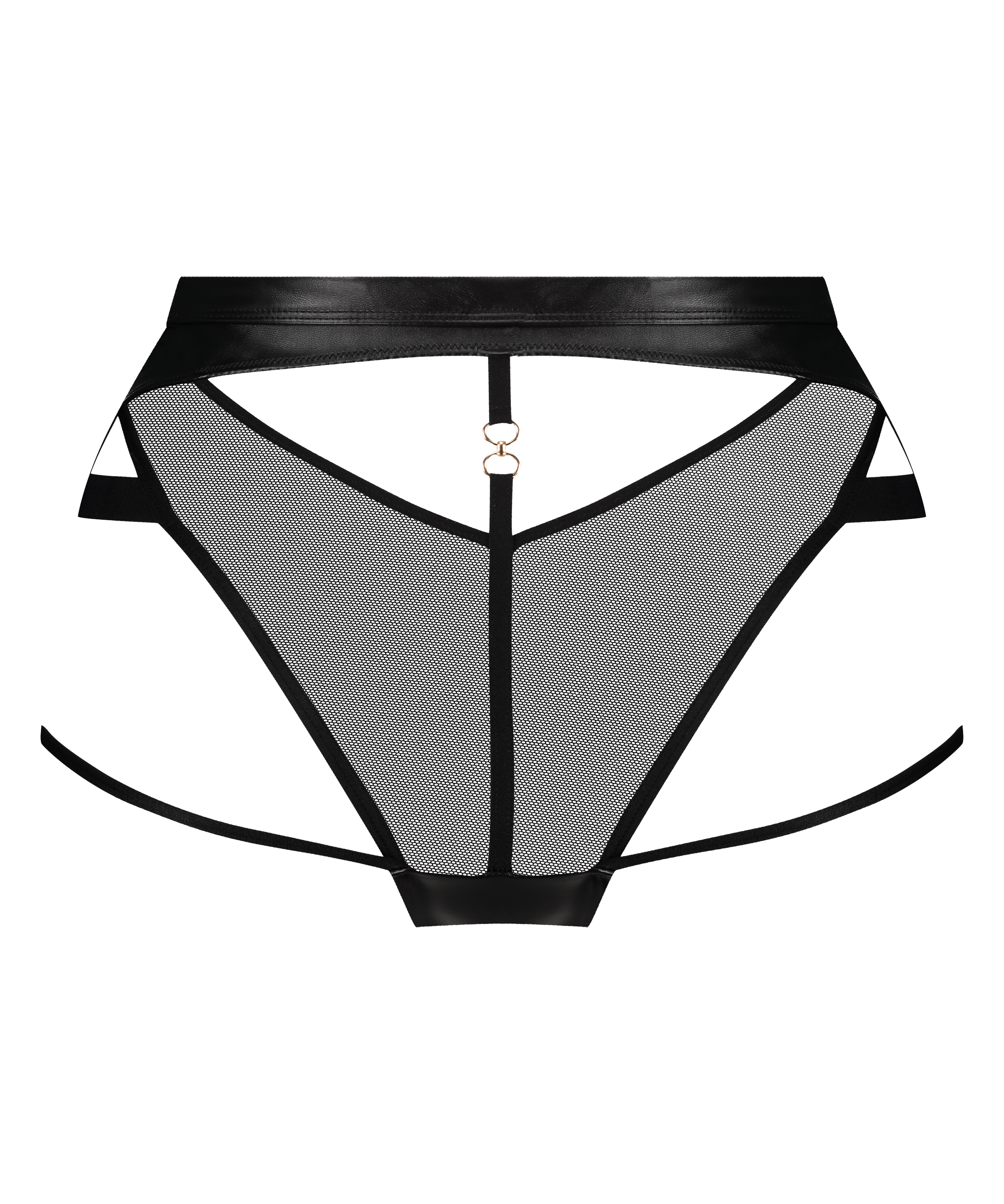 High leg brasiliansk trusse Faye, sort, main