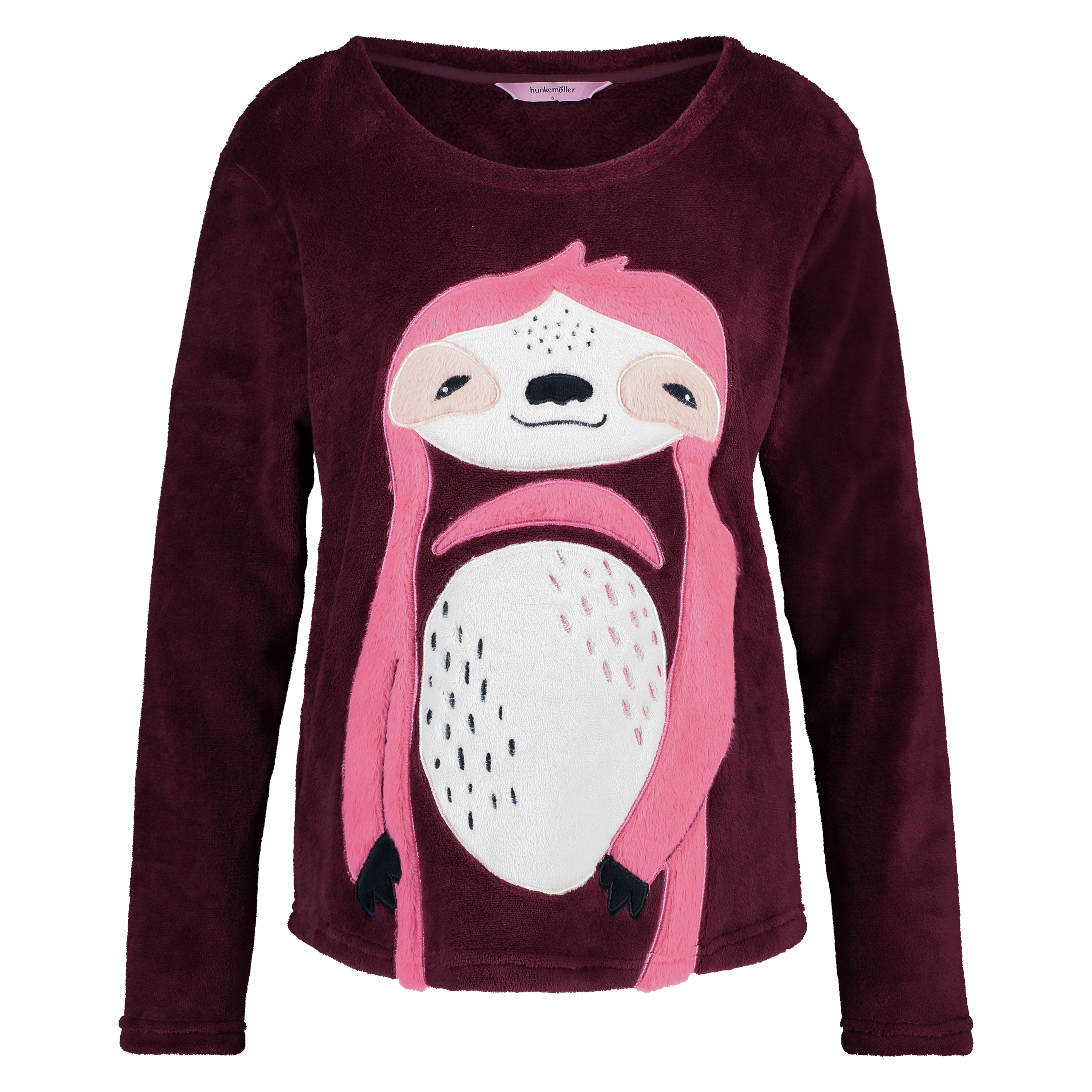 Fleece Long trøje, Rød, main