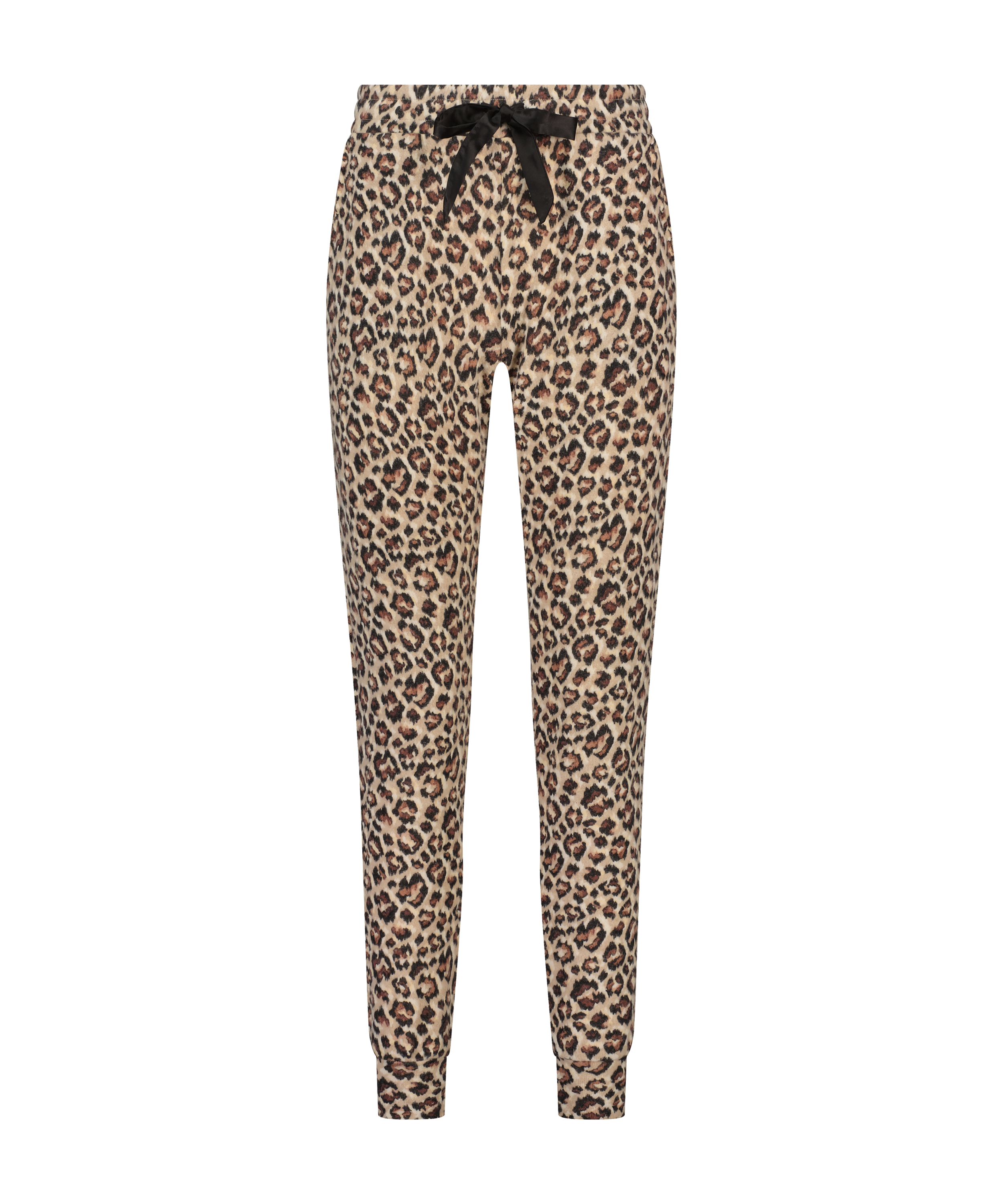 Bukser i b&oslash;rstet jersey, Beige, main