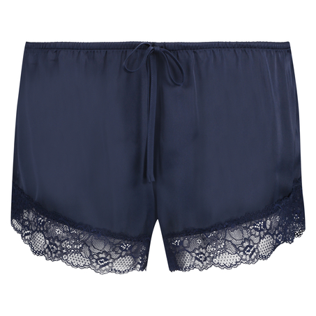 Pyjamasshorts Satin, Blå