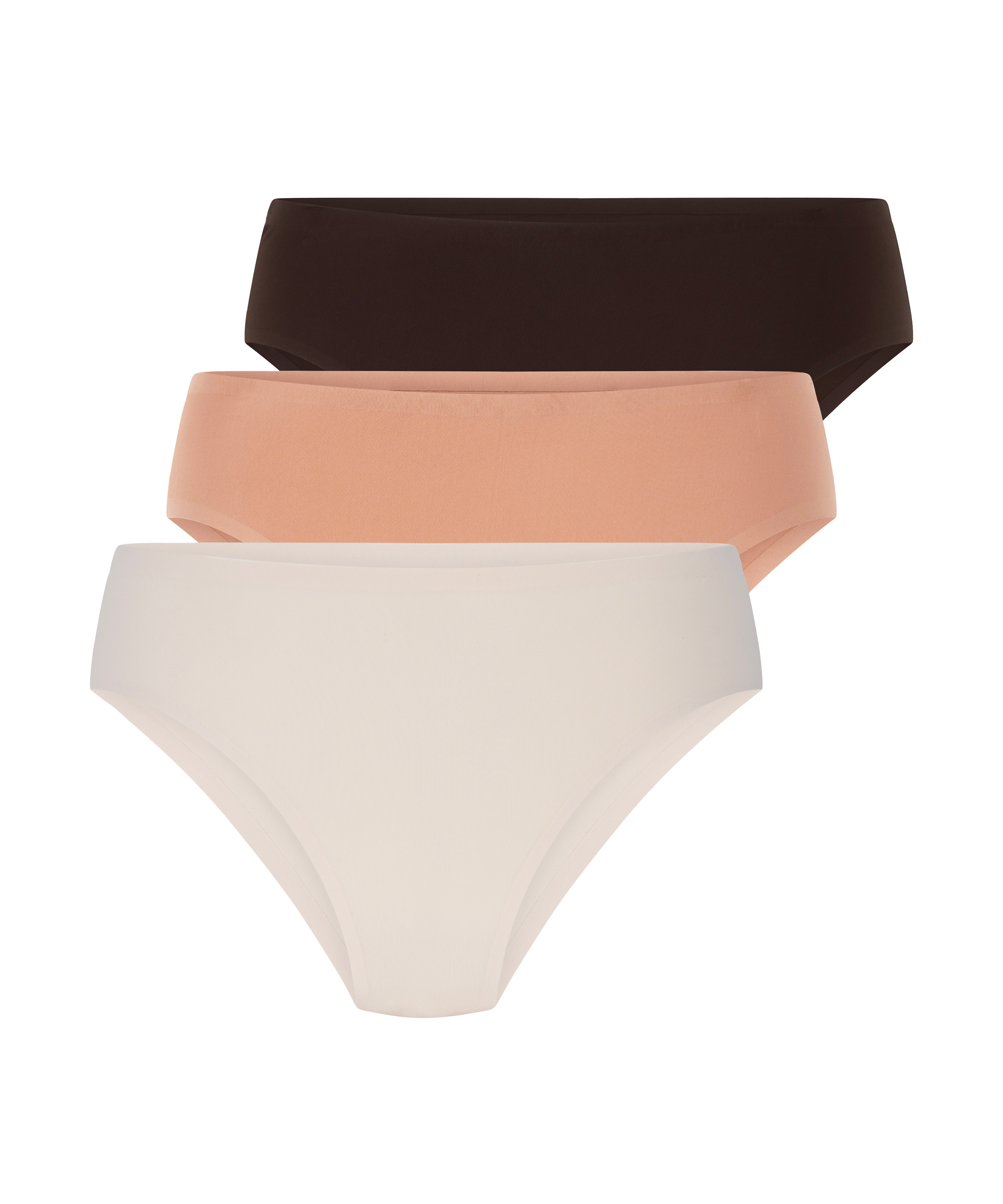 3-stykspakning usynlig brasiliansk trusse, Brun, main