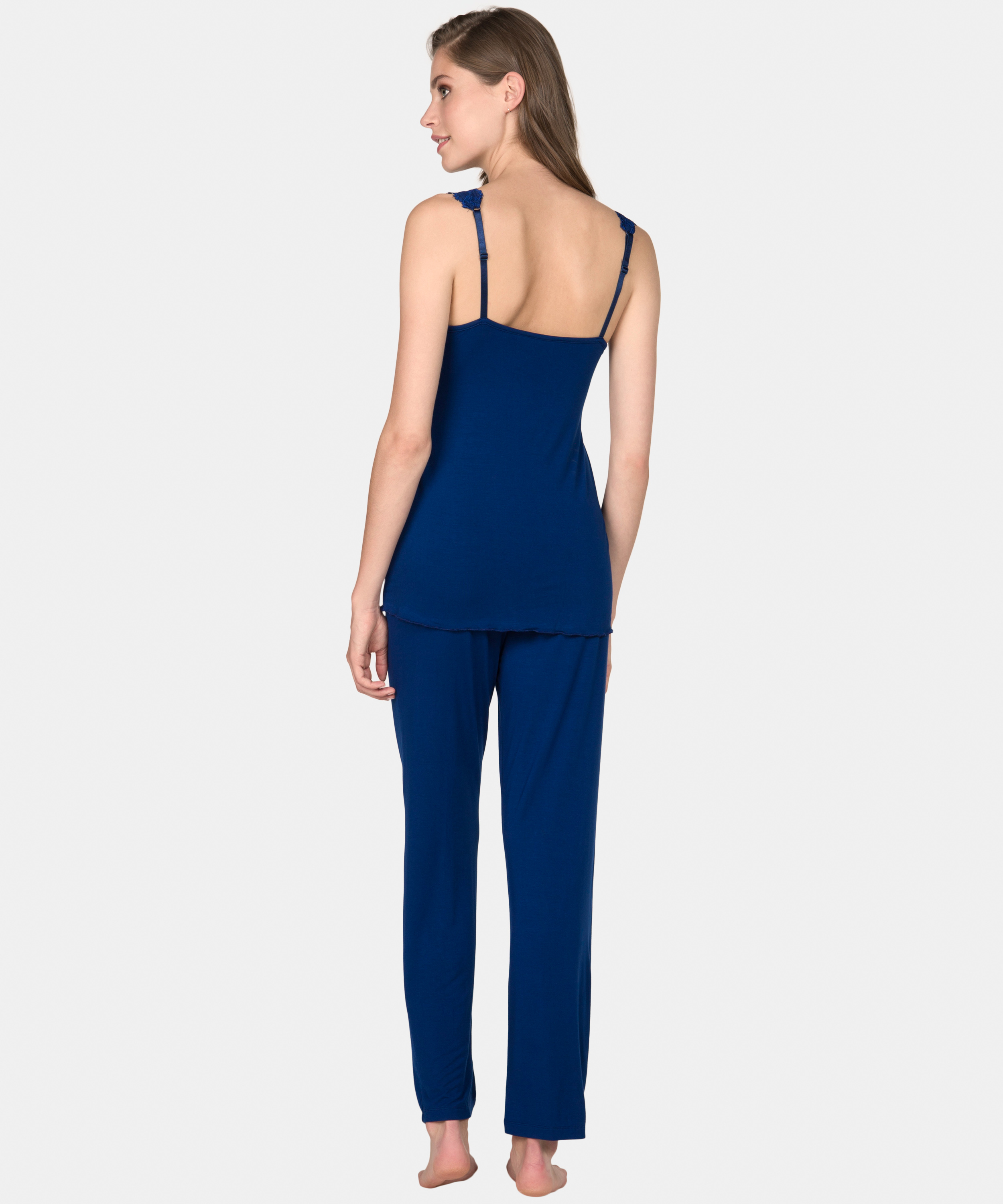 Pyjamaset Modal lace, Bl&aring;, main