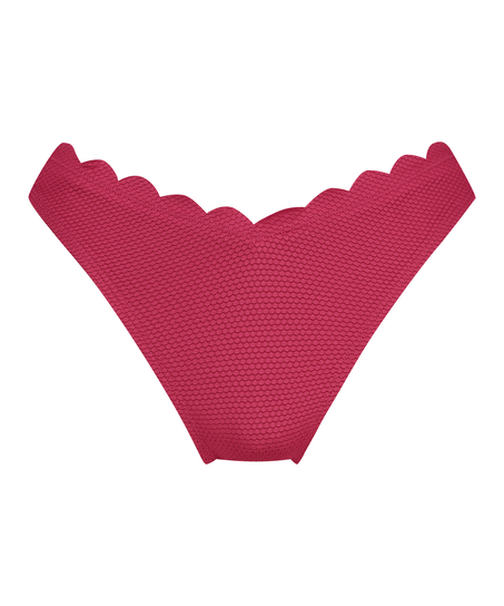 Højskåret Bikinitrusse Scallop, pink
