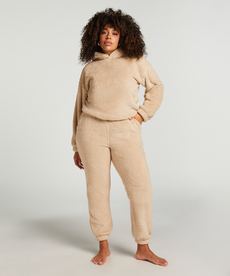 Joggingbukser Fleece Snuggle, Beige