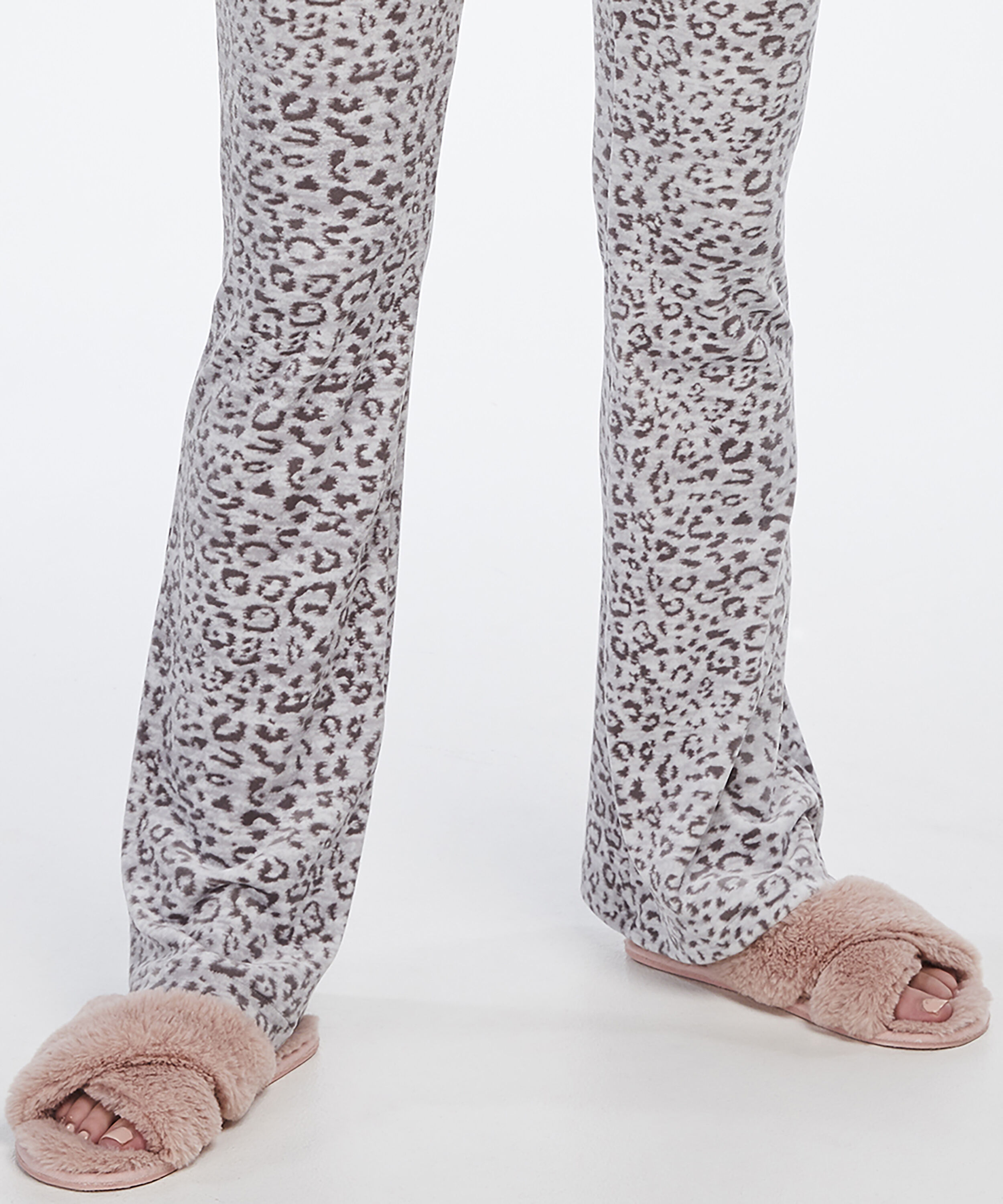 Fake Fur Crossed hjemmesko, pink