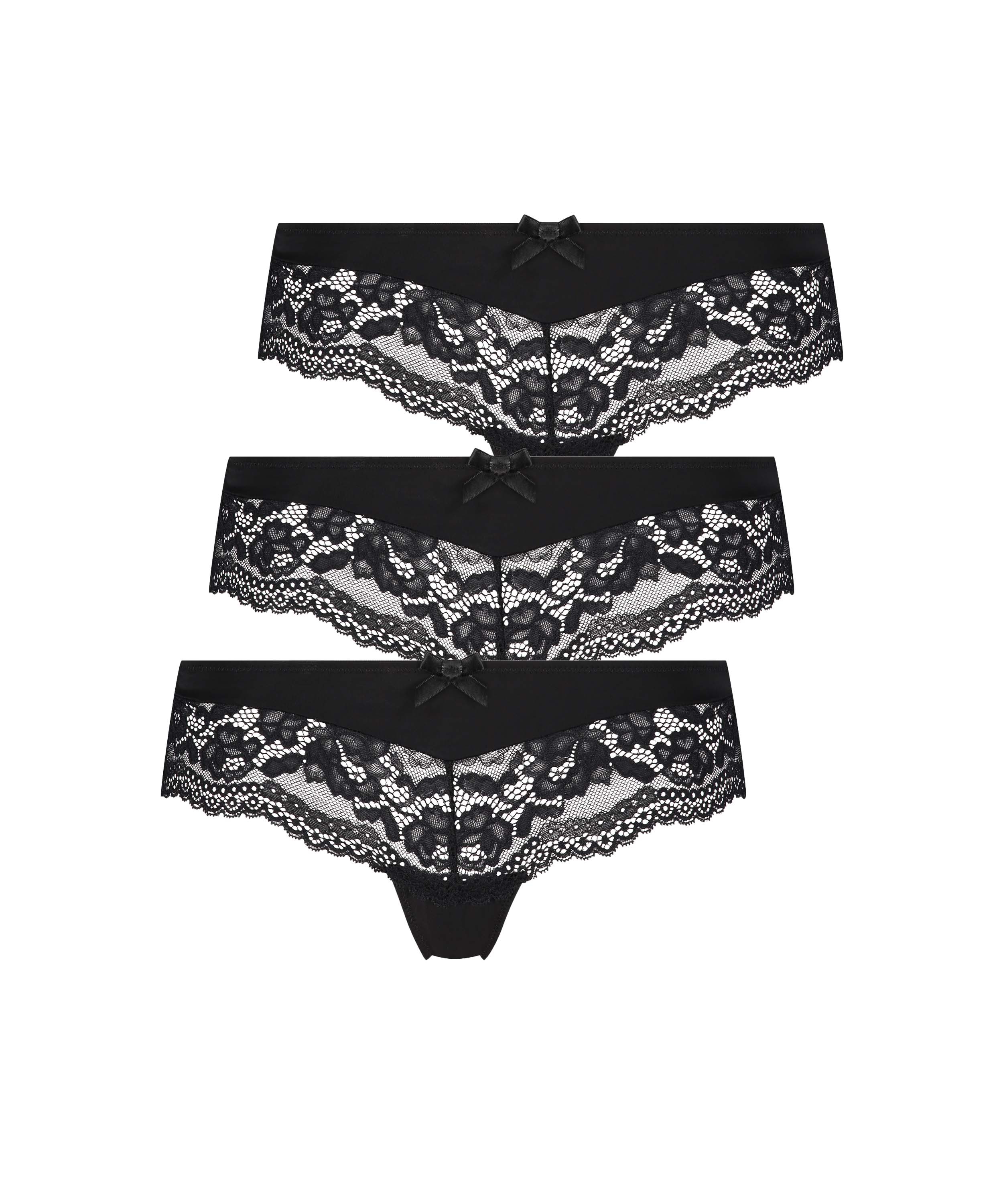 3-pak brasiliansk short-trusse Valencia, sort, main