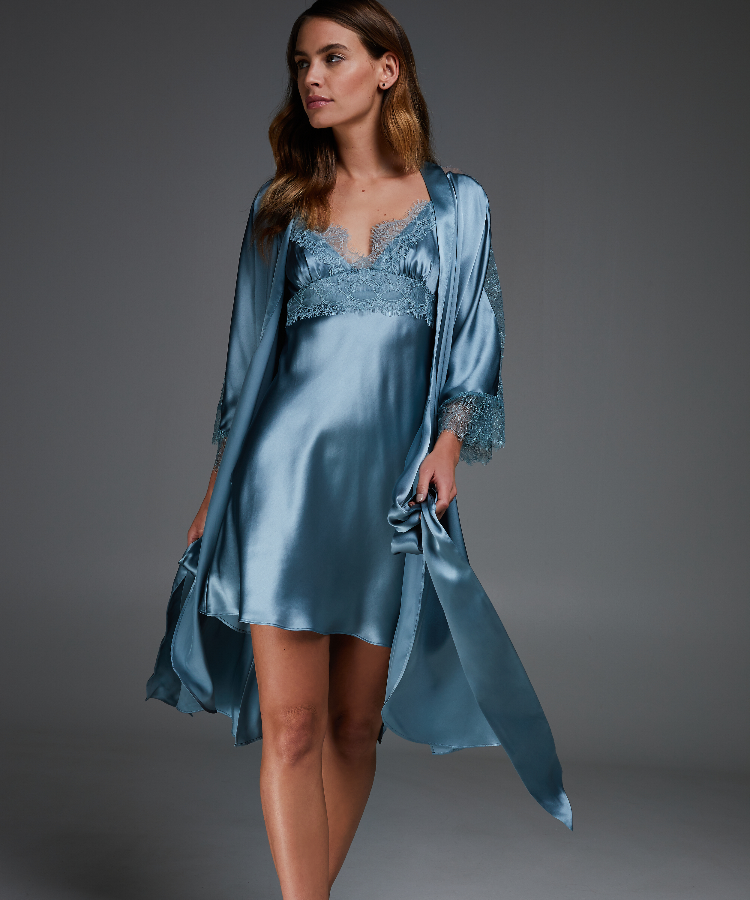 Kimono Silk Lace, Bl&aring;, main