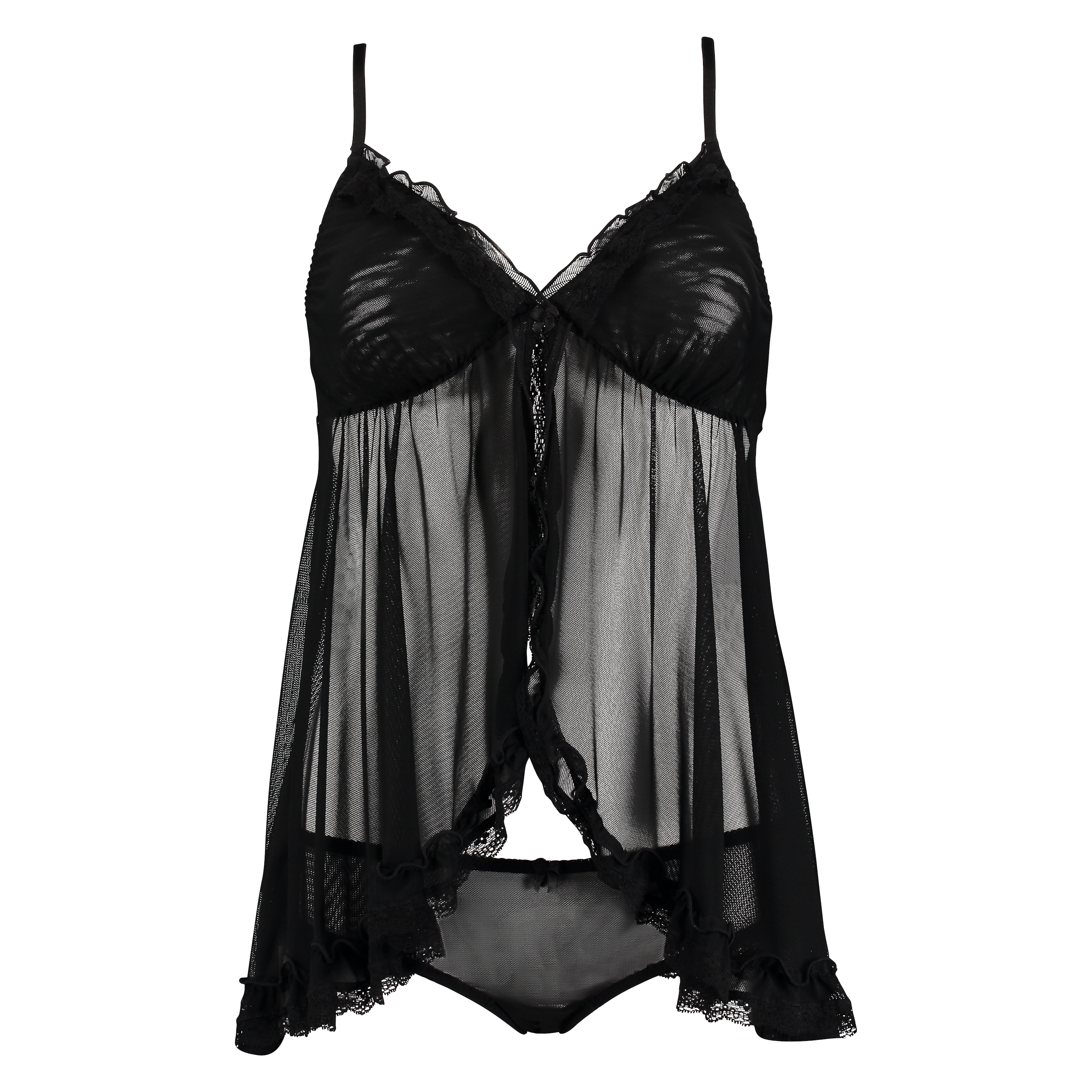 Camis&aelig;t Naomi Heartflock, sort, main