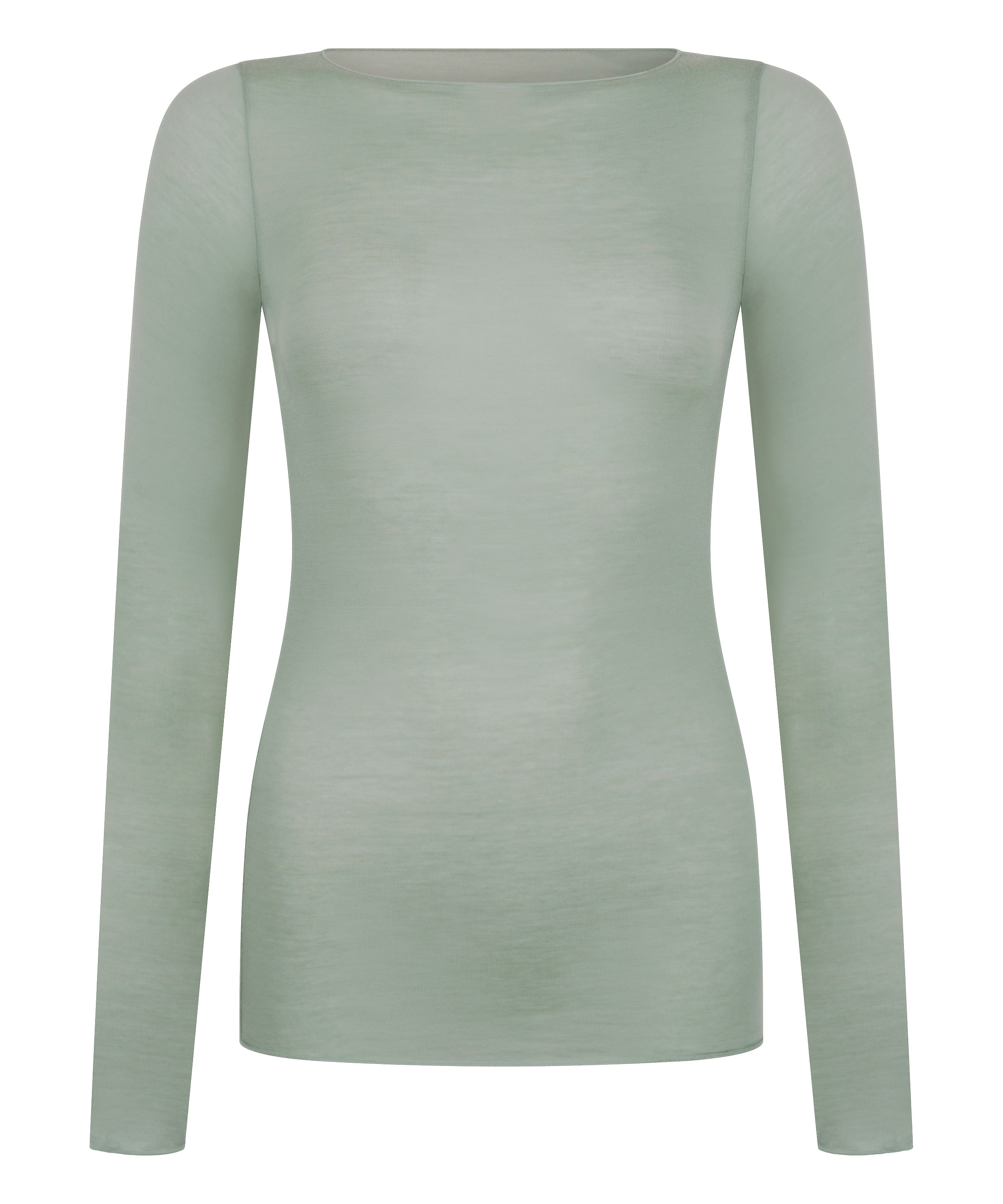 super soft b&aring;dhals bluse med cashmere, Gr&oslash;n, main