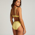 Ikke-formstøbt bikinitop med bøjle Scallop, gul