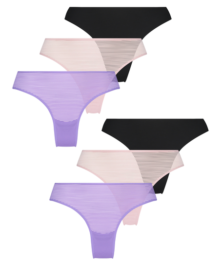 6-styks-pakning brasiliansk trusse Invisible, grøn