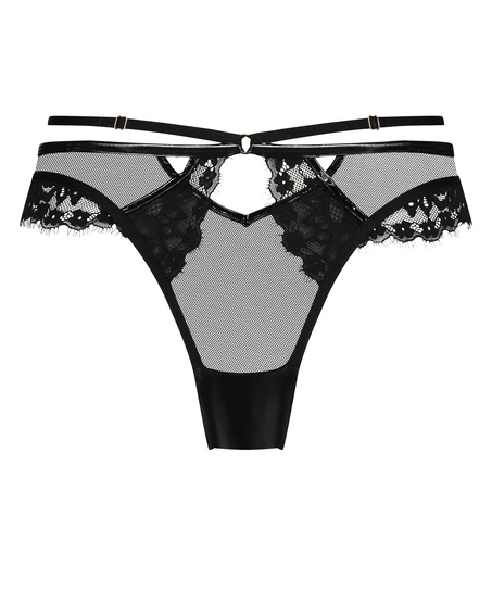 Kali Open Back brasiliansk trusse, sort