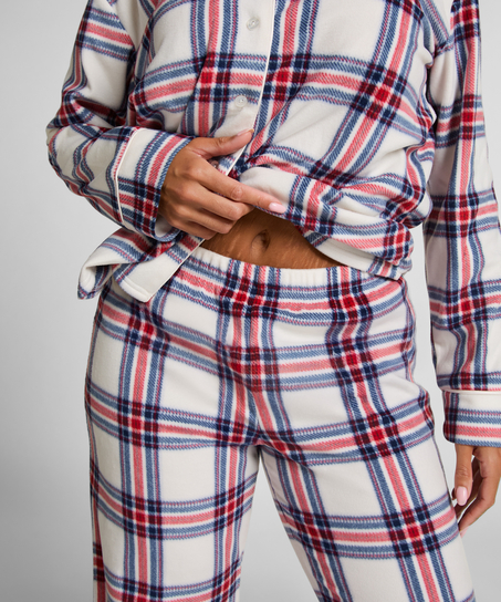 Pyjamas polarfleece, Hvid