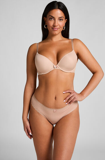 Hunkemöller Georgia brasiliansk bomuldstrusse Beige