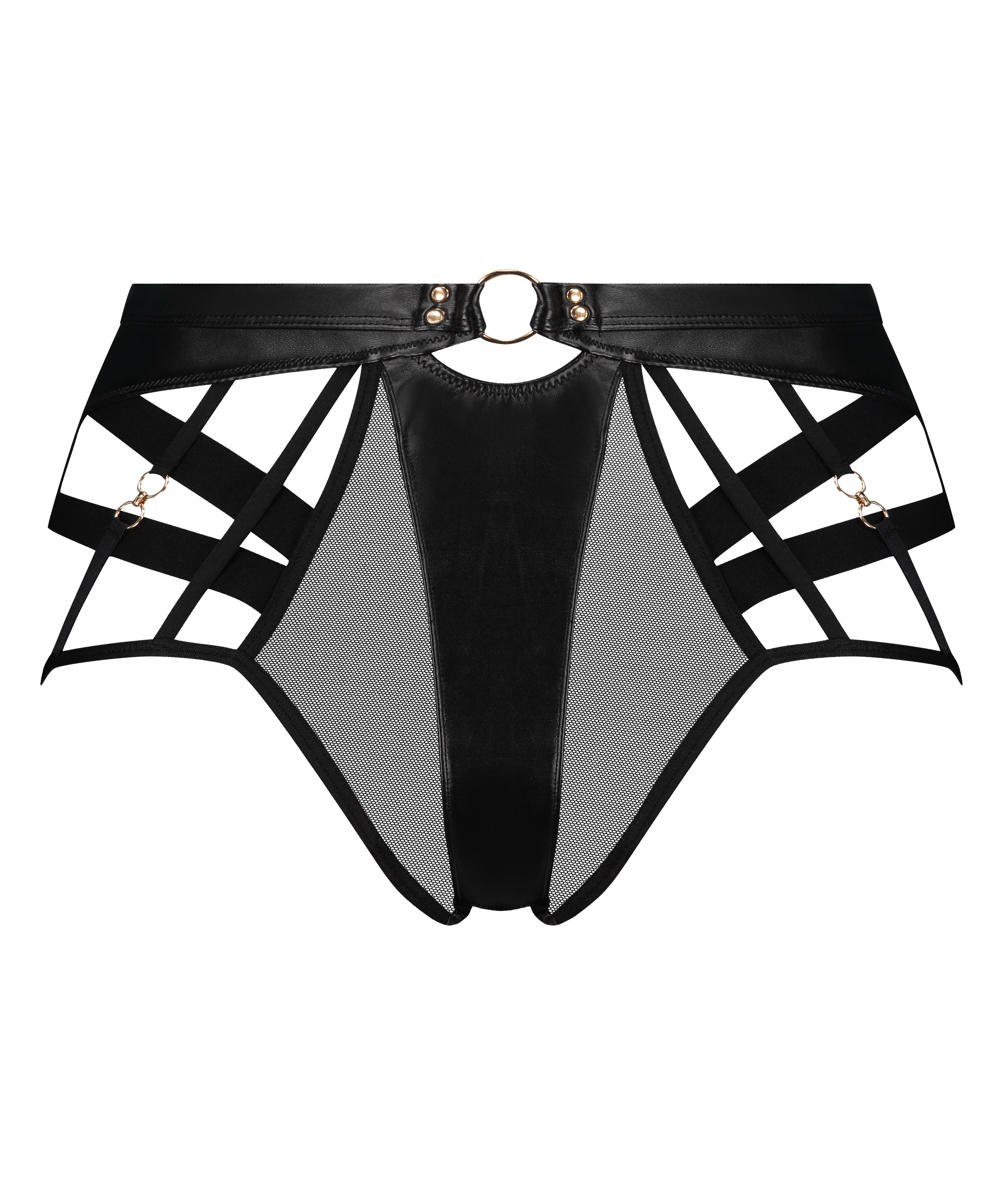 High leg brasiliansk trusse Faye, sort, main