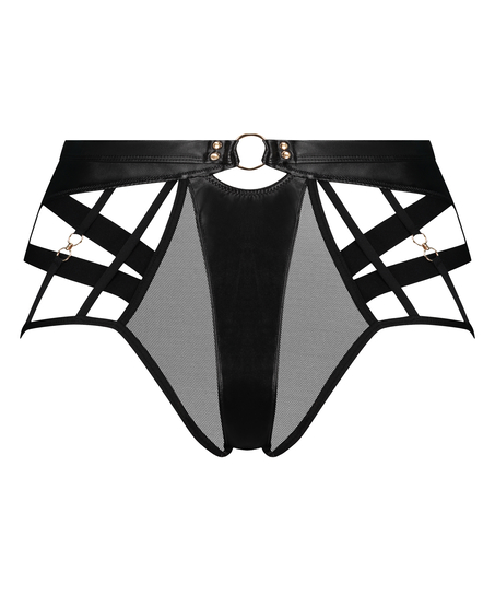 High leg brasiliansk trusse Faye, sort
