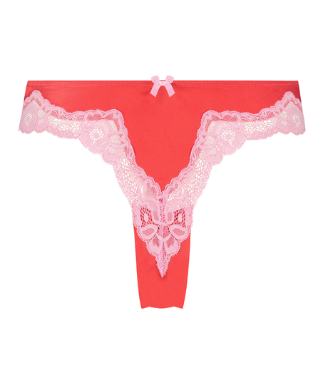 Brasiliansk trusse Lace & Shine, Rød