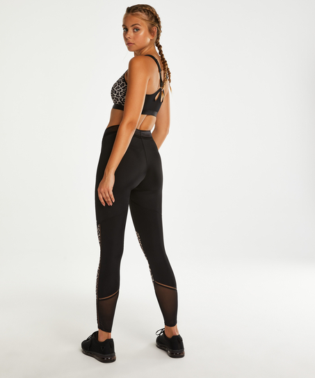 HKMX High waisted sportsleggings Leopard, Grå