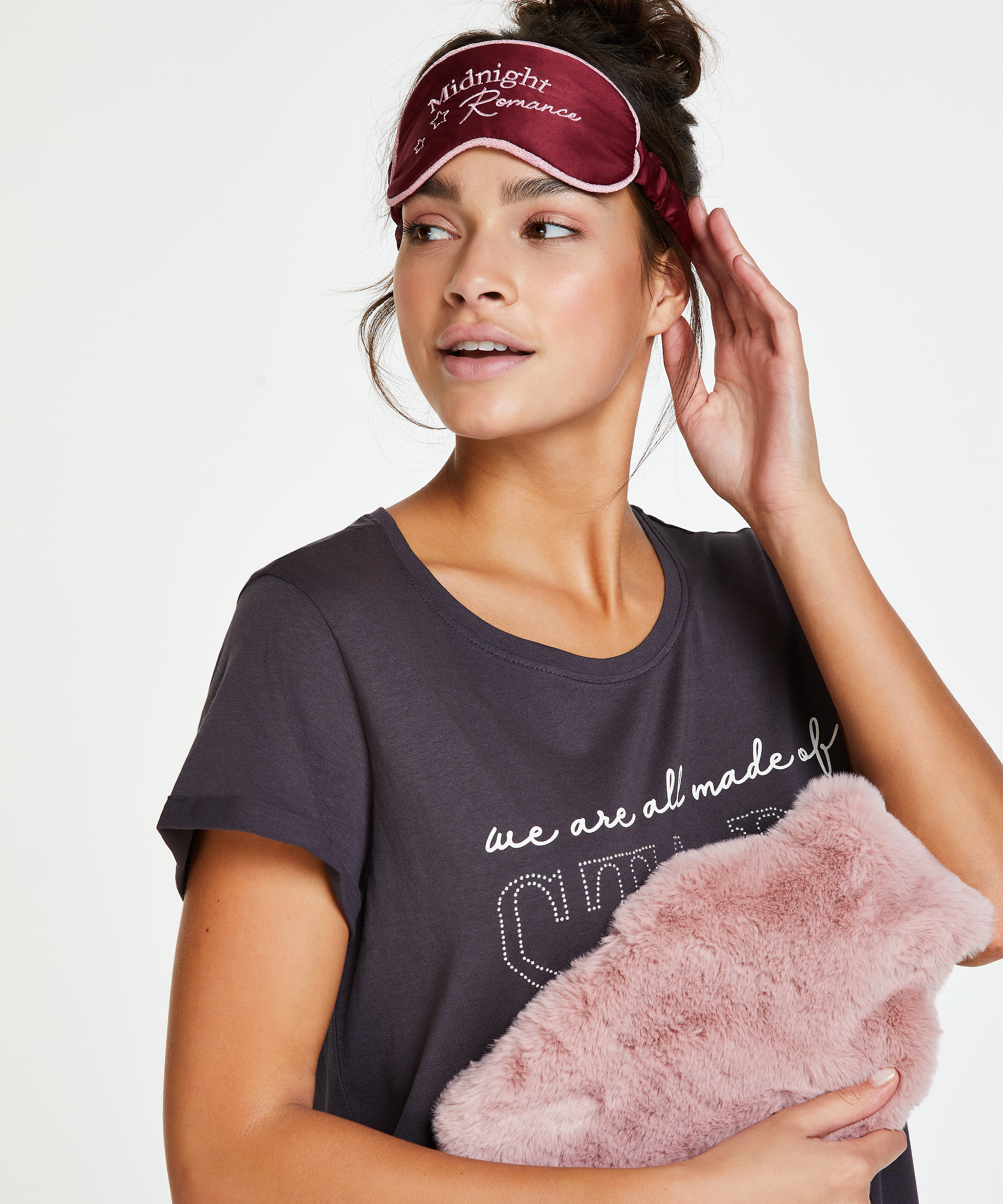 Varmedunk og øjenmaskesæt, pink, main