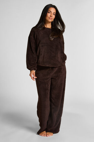 Hunkemöller Bukser i blød fleece Brun