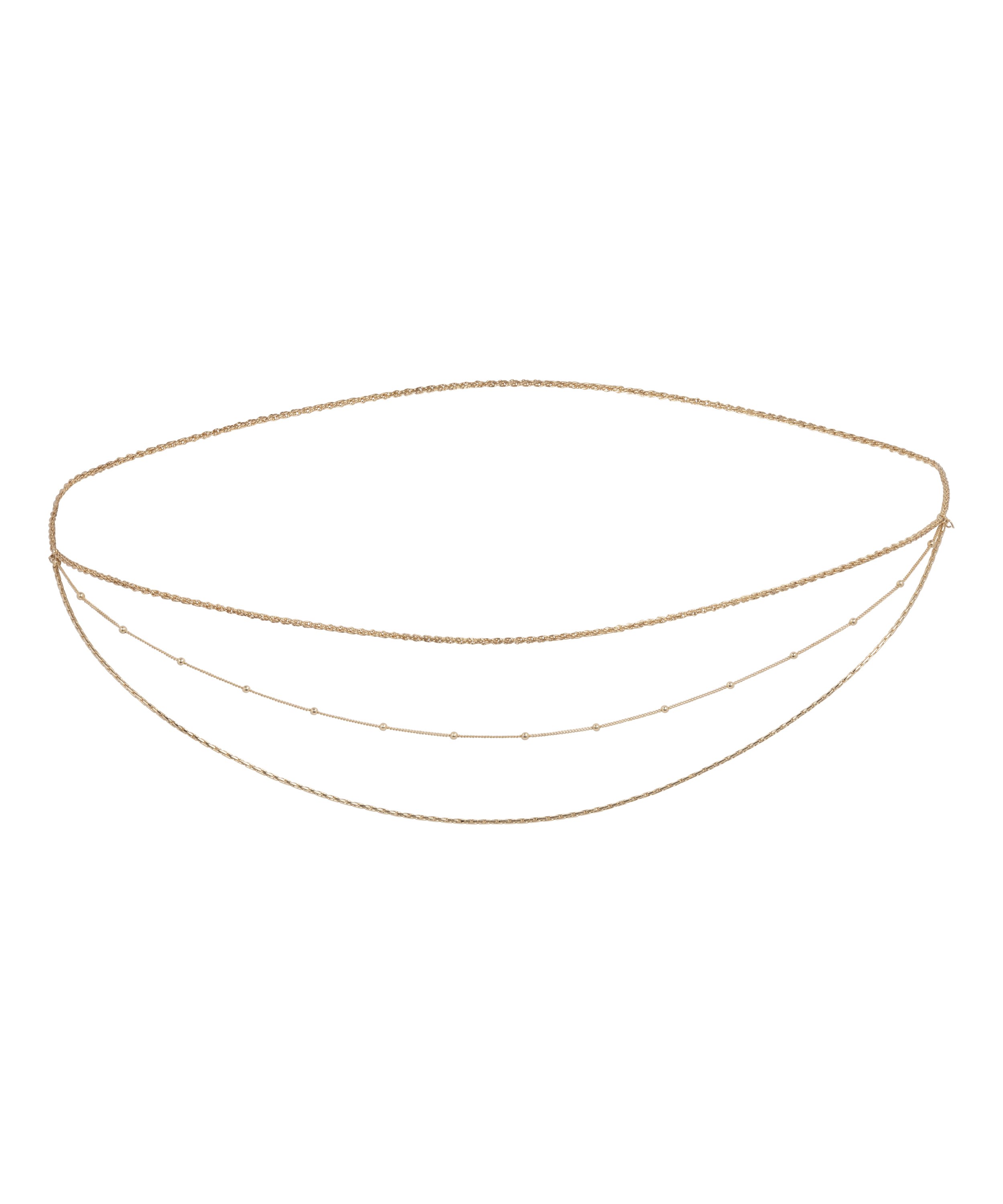 Pearl taljekæde, gul, main