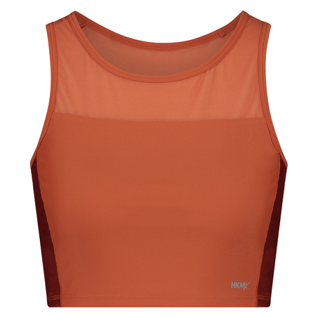 HKMX Sport cropped tanktop Shine on, Brun