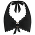 Scallop halter bikinitop, Sort