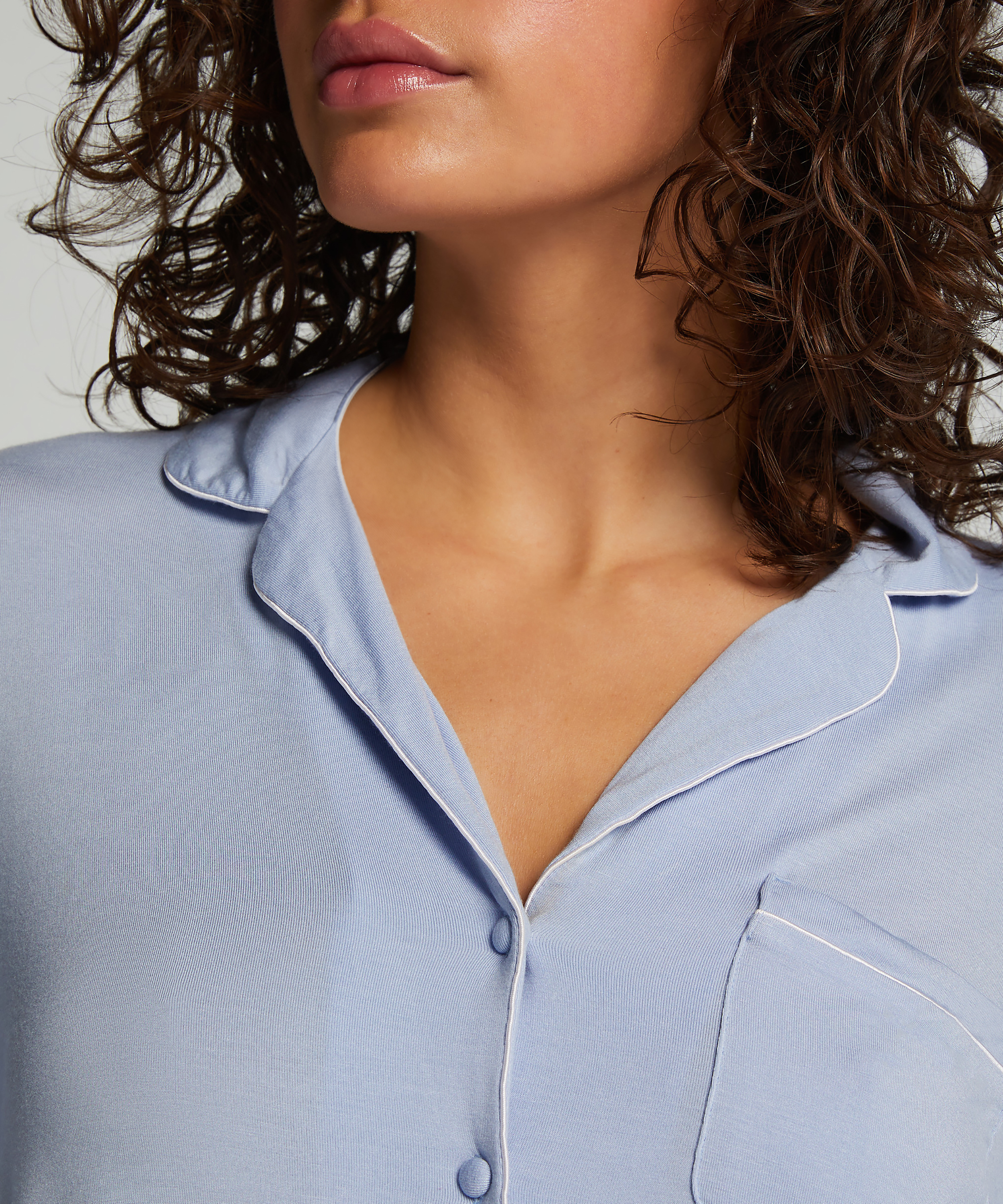 Langærmet jerseyjakke Essential, Blå, main