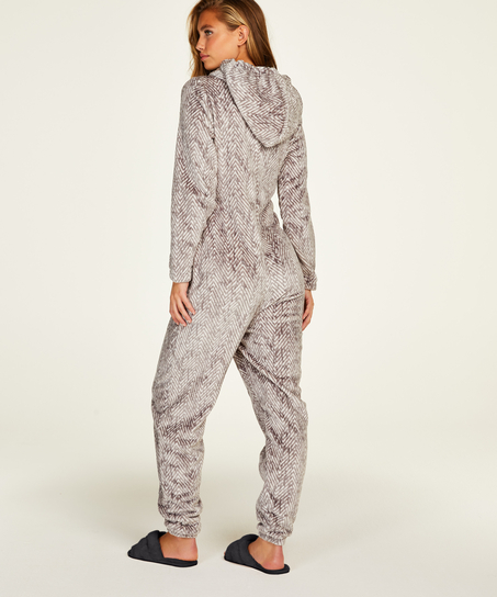 Onesie Flannel fleece, Grå