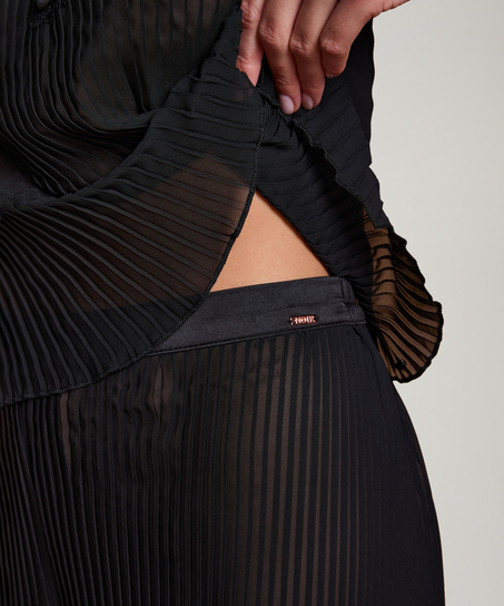 Plisse shorts, sort