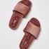 Fake fur velour slippers, pink