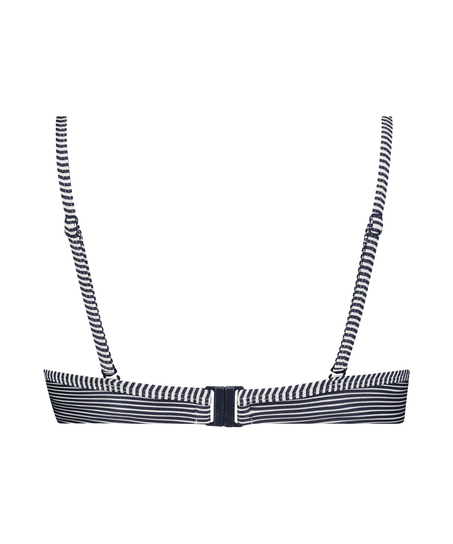 Ikke-formstøbt bikinitop med bøjle Ruffle, Blå