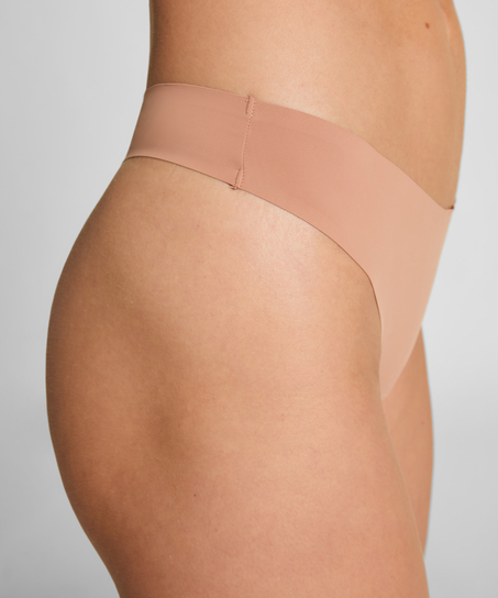 3-stykspakning usynlig g-streng, Brown