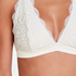 Bralette med halterneck og bryderryg, Hvid