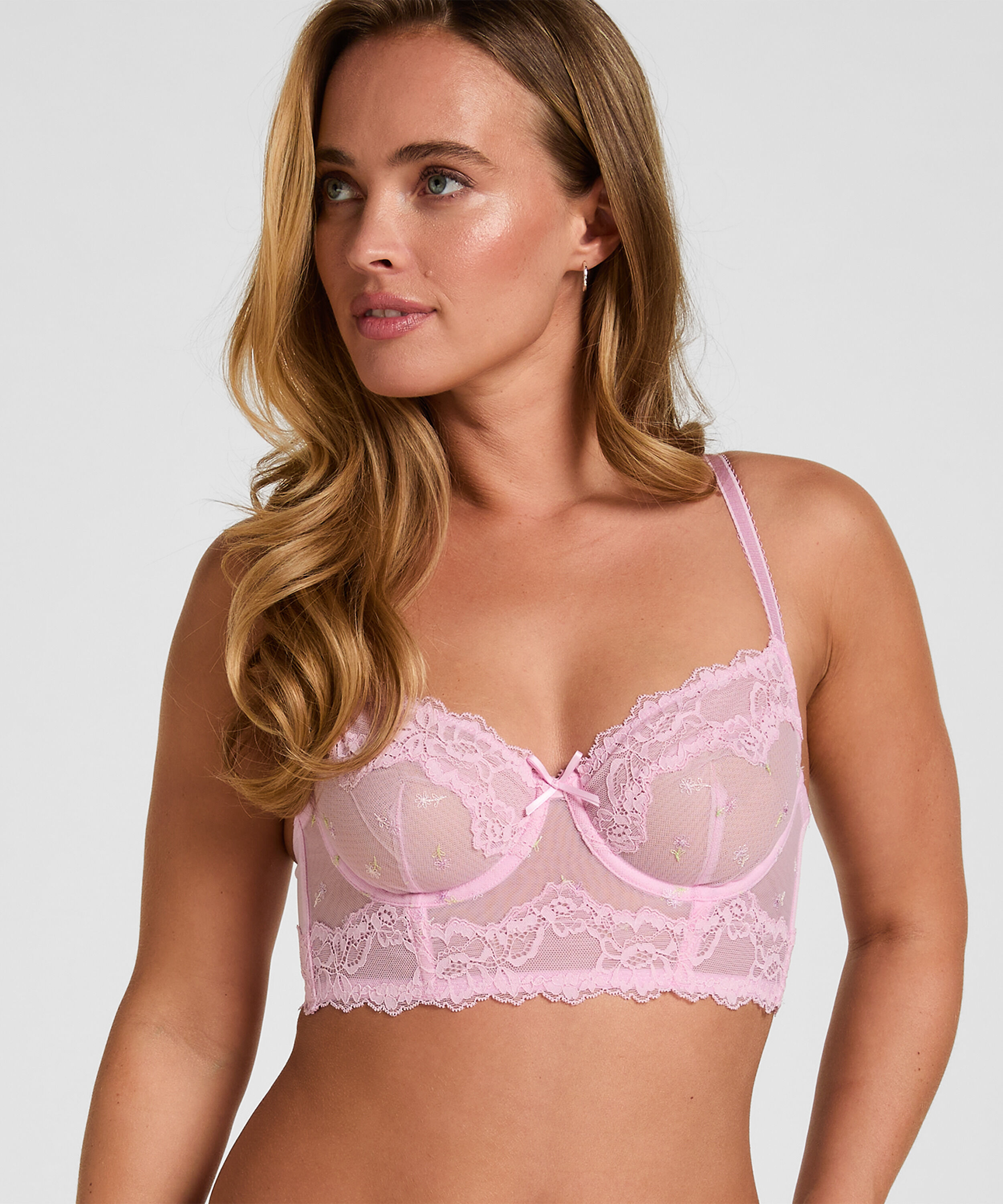 Longline Bøjle-BH Uden Puder Camellia