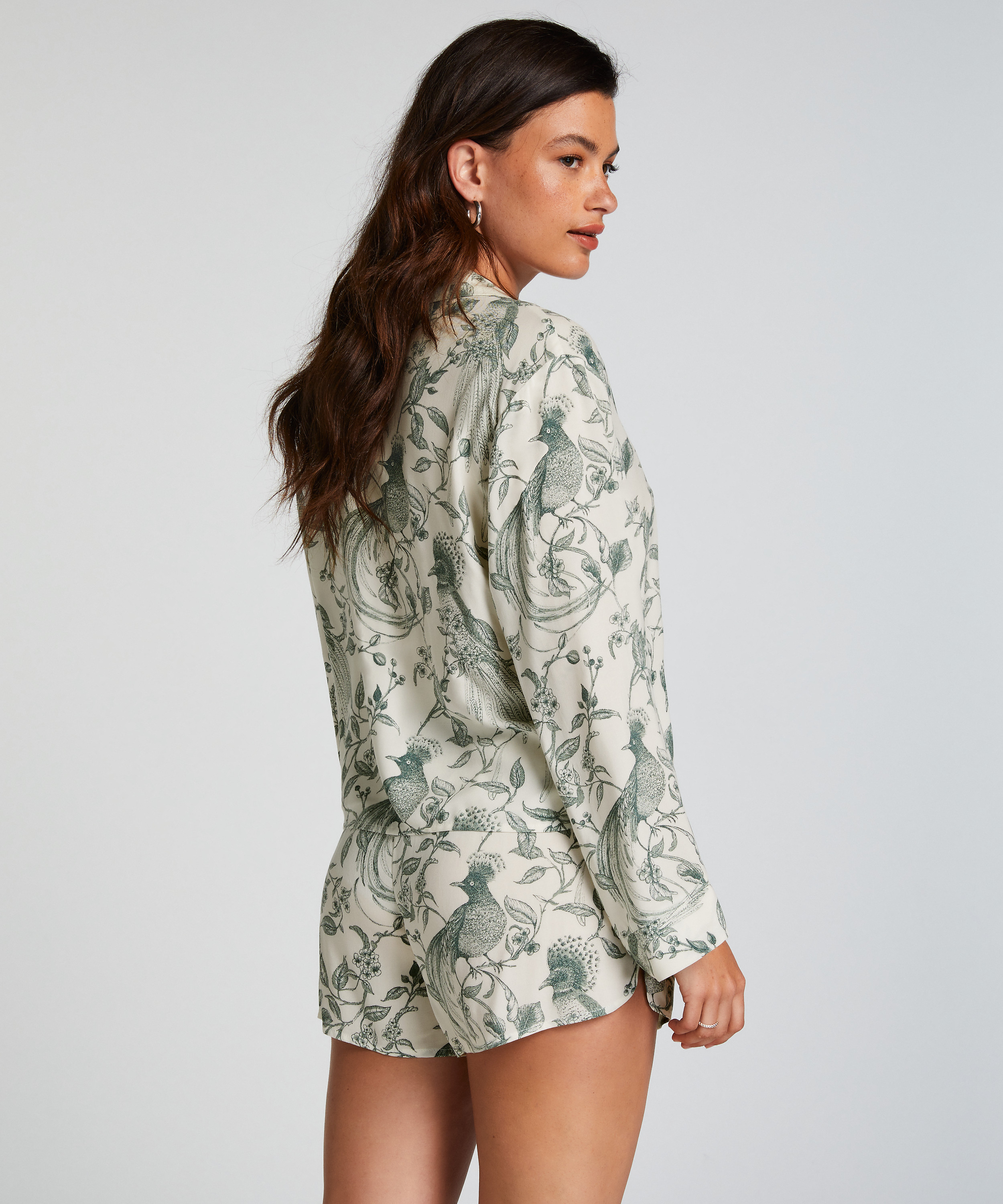 Pyjamasshorts, hvid, main