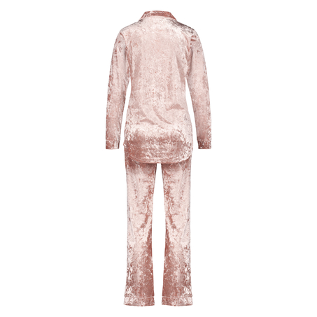 Boyfriend Crushed velour pyjamas, pink