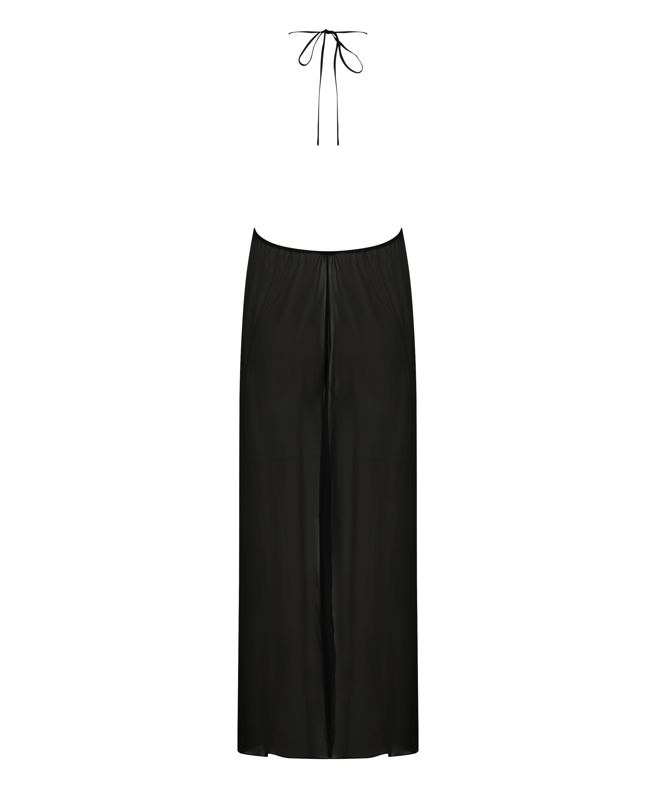 Satin-chiffonkjole Lily, Sort, main